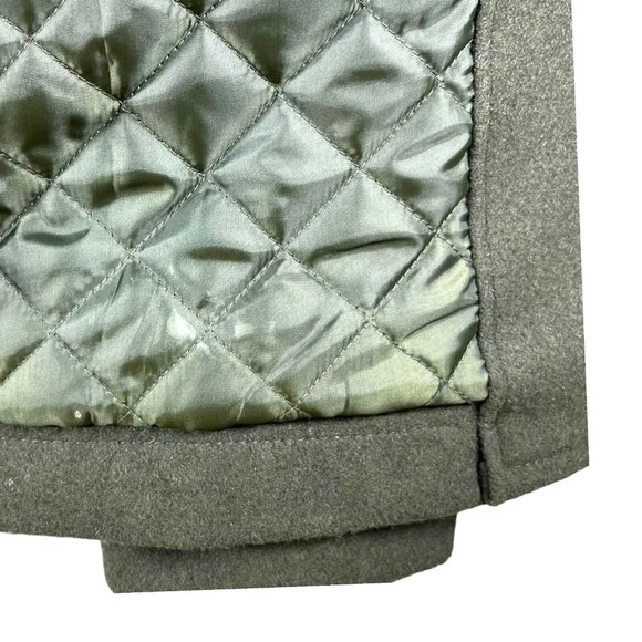 American Eagle Peacoat Women L Army Green Winter Fall Miliatary Wool Jacket Coat - Picture 16 of 16